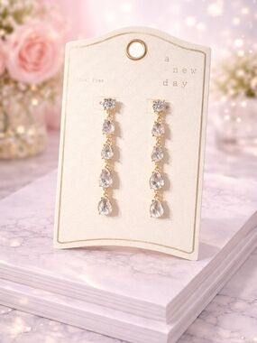 NWT A New Day Gold-Tone Linear Drop Earrings